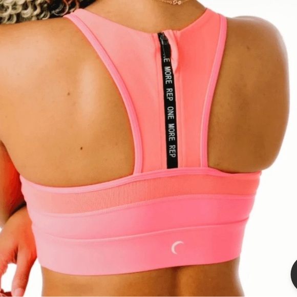 ZYIA Neon Pink Flower Power Sports Bra - Picture 2 of 6